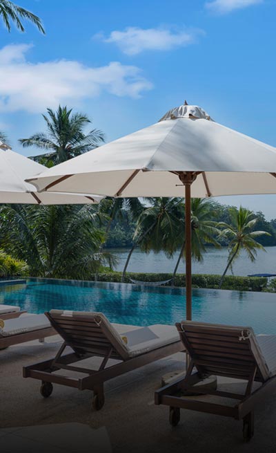 Beautiful pool with sunbeds