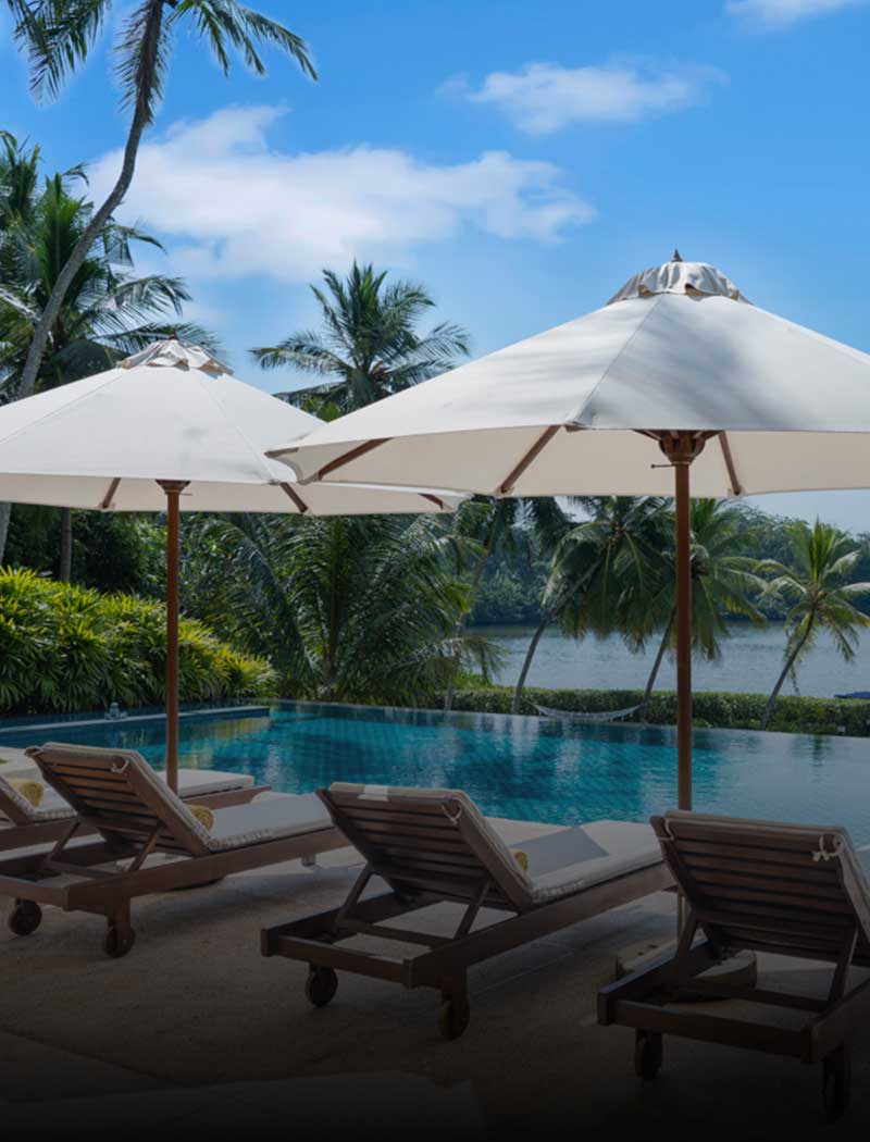 Beautiful pool with sunbeds